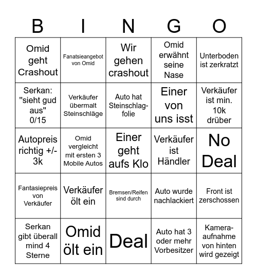 Omid Kauft Bingo Card