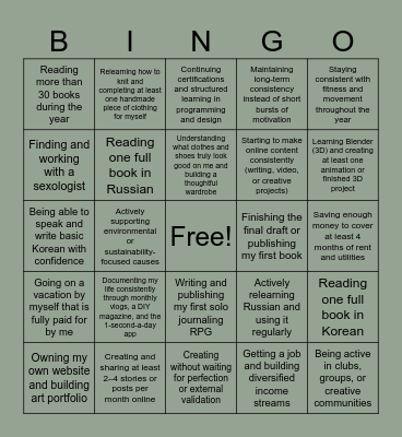 2026 bingo Card