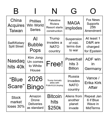 2026 Bingo Card