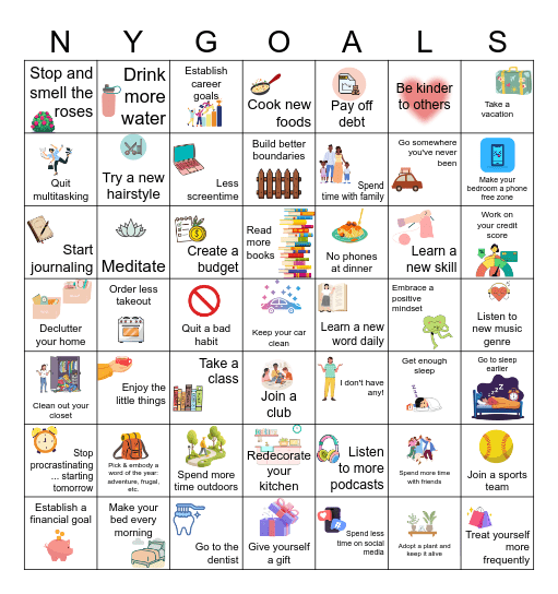 CIDM 2026 New Year's Resolutions Bingo Card