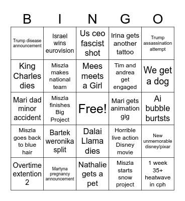 Mari& Miszla 2026 Bingo Card