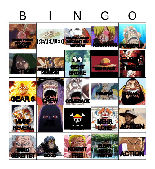 2026 ONE PIECE PREDICTION Bingo Card