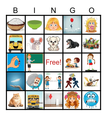 OPUESTO IMAGE BINGO Card