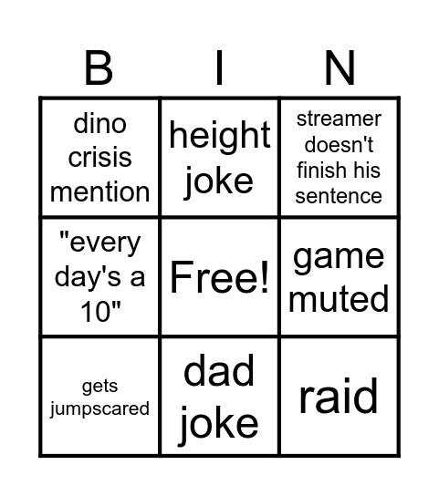 Koryzma Bingo Card