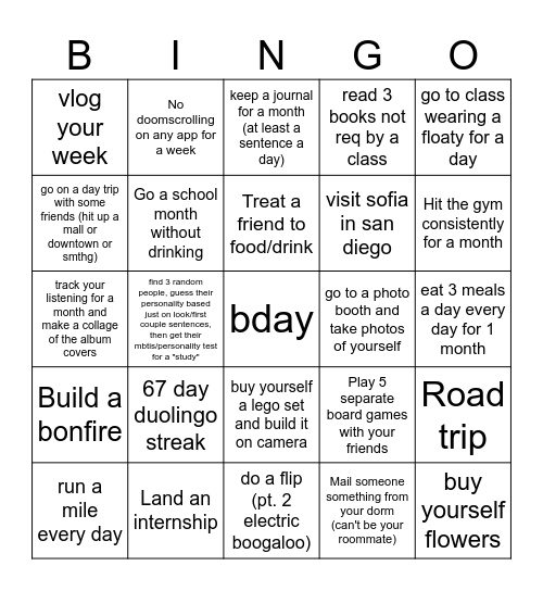 anastasia Bingo Card