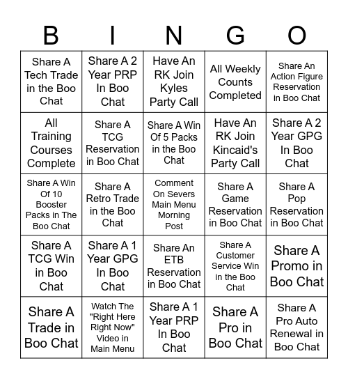 Gamestop Main Menu Engagement April 6-11 Bingo Card
