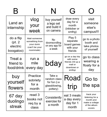 sofa Bingo Card