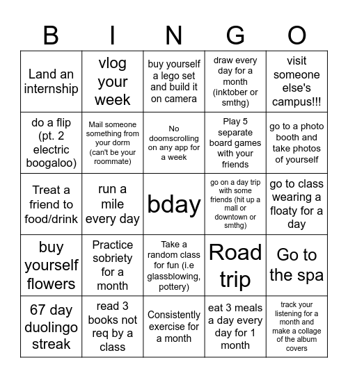 sofa Bingo Card
