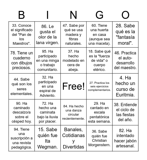 Bingo Card