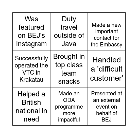 Welcome to 2026 Bingo Card