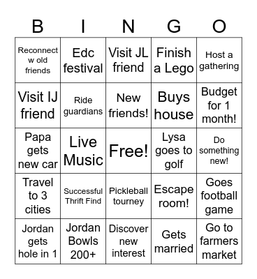 JORDAN & ILLYSSA 2026 Bingo Card