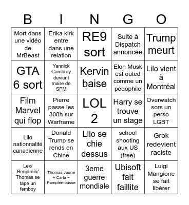 ultimate 2026 bingo Card