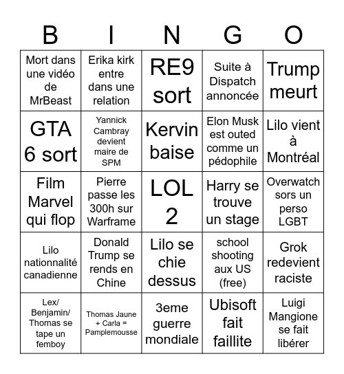 ultimate 2026 bingo Card