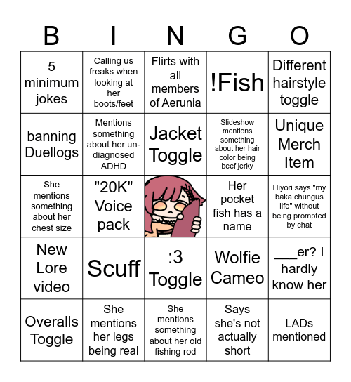 Hiyo's "oFISHical" 2nd Outfit Bingo Card