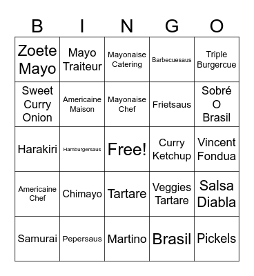 La William Bingo Card