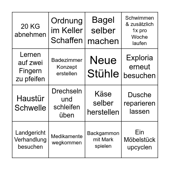 2026 Bingo Karte Bingo Card