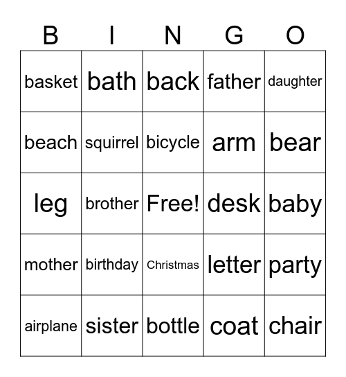 Bingo Card