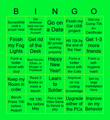 2026 Bingo Card