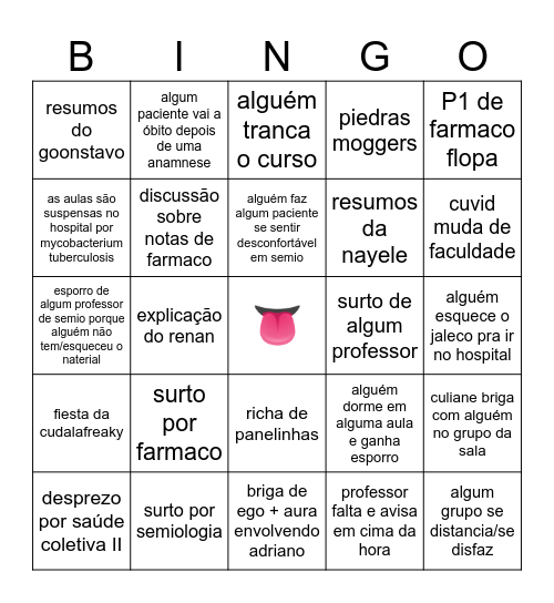 BINGO DA 120 Bingo Card