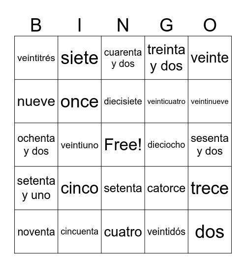 0-100 Bingo Card
