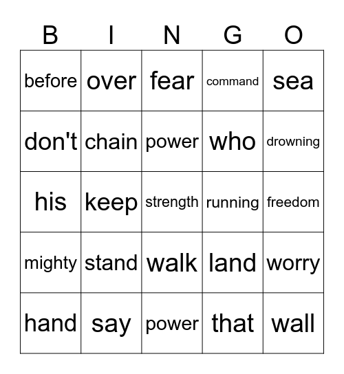 Brandon Lake "Pharaoh" Bingo Card