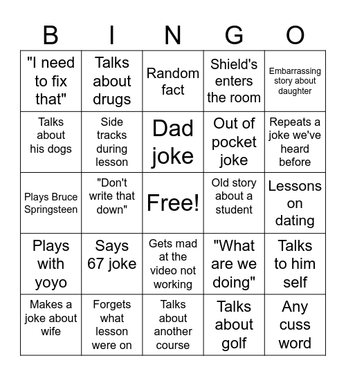 What Will Marino Do? Bingo Card