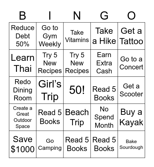 2026 Bingo Card
