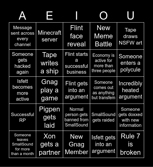 Gnag Bingo 2026 Edition Bingo Card
