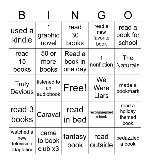 2025 Book Club! Bingo Card