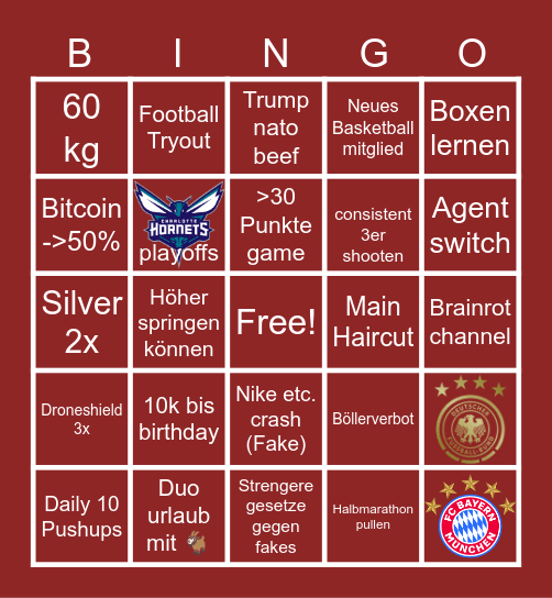2026 Bingo Card