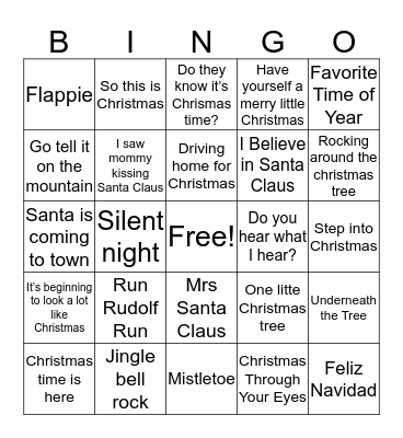 Xmas Bingo Card