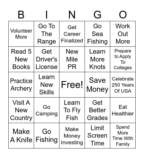 2026 BINGO! Bingo Card