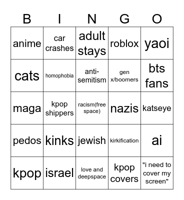 instagram reels Bingo Card