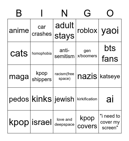 instagram reels Bingo Card