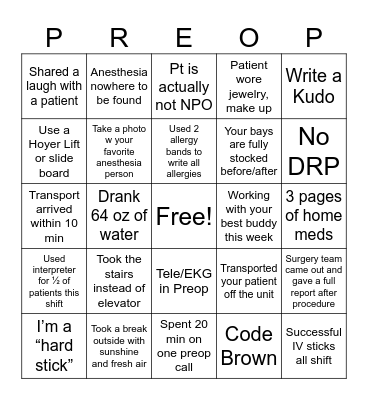Nurse’s Week Bingo 2026 Bingo Card