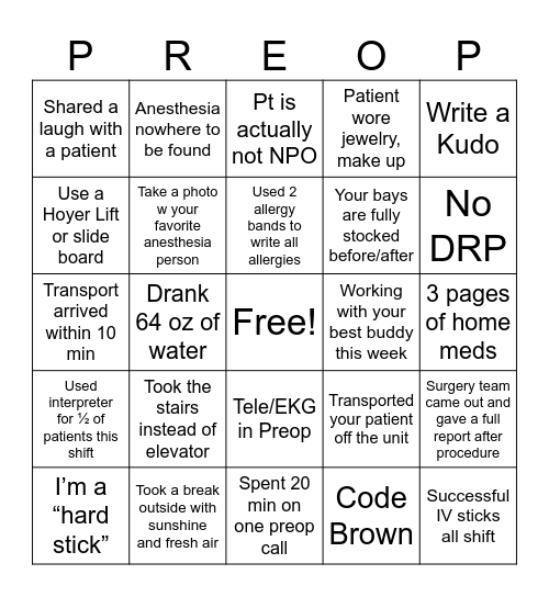 Nurse’s Week Bingo 2026 Bingo Card