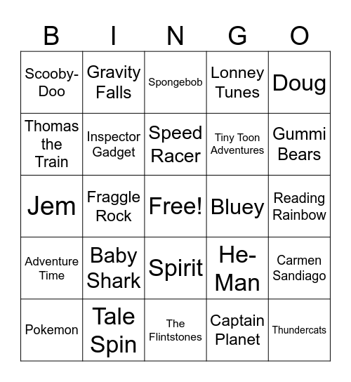 Kid at Heart Bingo Card