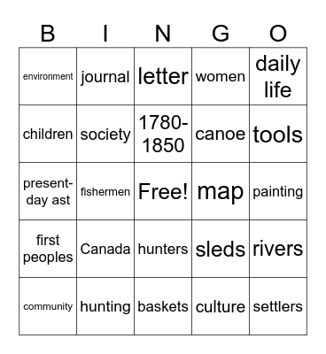 SS Bingo Card