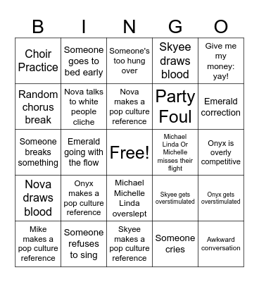 Clicheingo Bingo Card
