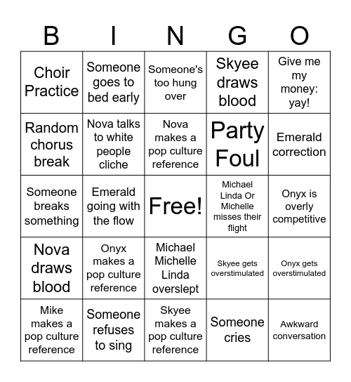 Clicheingo Bingo Card