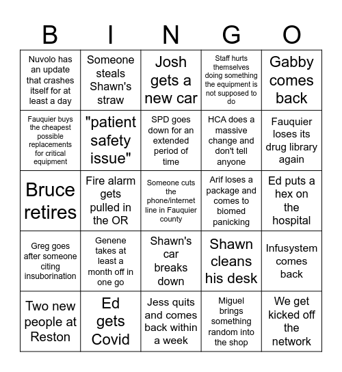 2026 Bingo Card