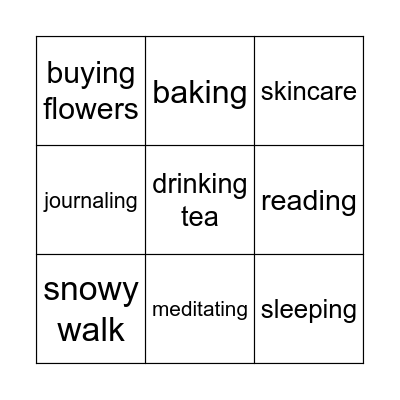 Januarycore Bingo Card