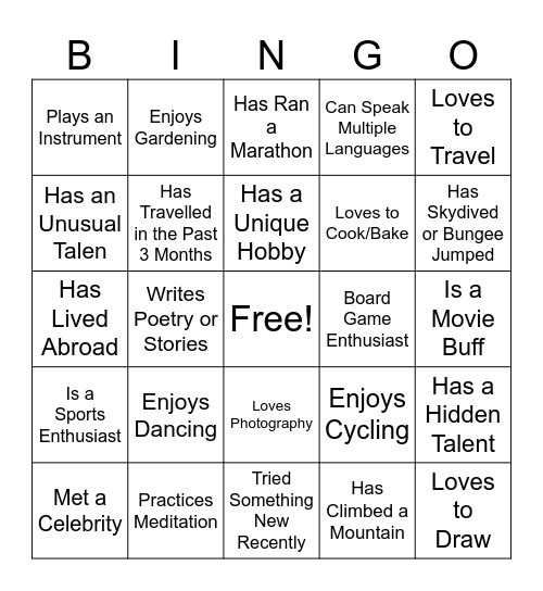 BNT Bingo! Bingo Card