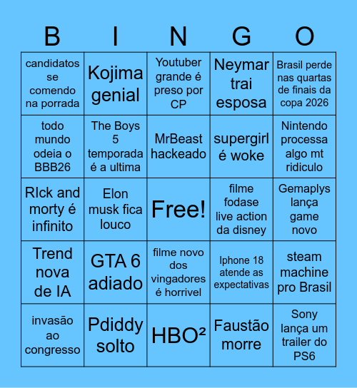 2026 genial Bingo Card