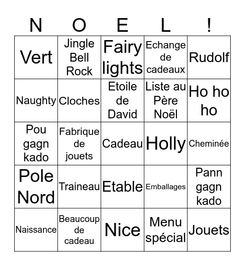 Ho Ho Ho Bingo Card