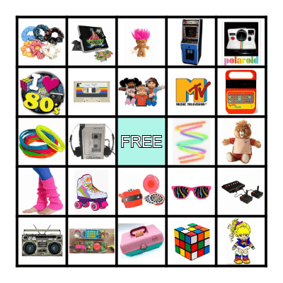 Totally Tubular 80s BINGO! Bingo Card