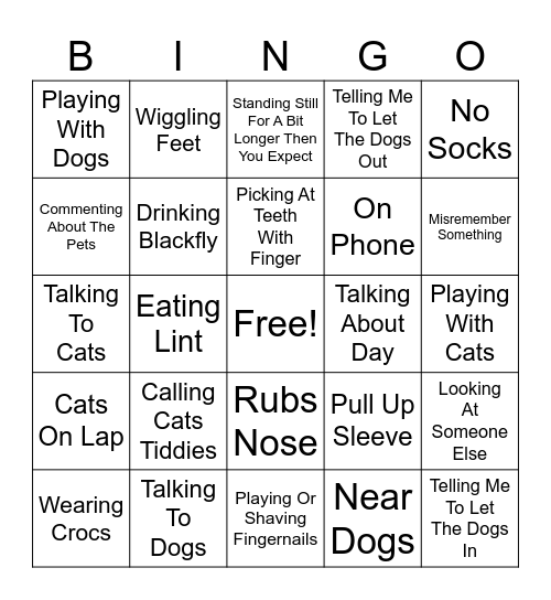 idk what this is Bingo Card