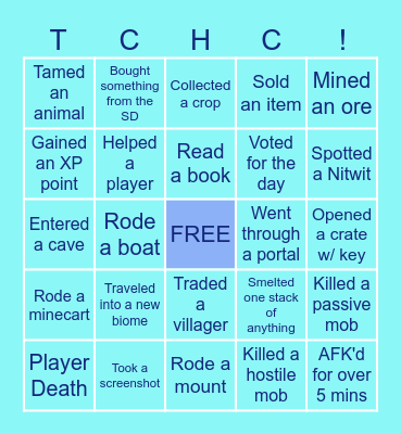 TC HEALTH BINGO Card