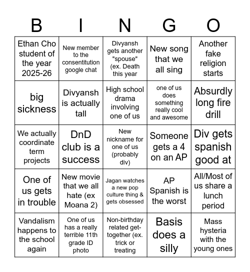 Bingo Card