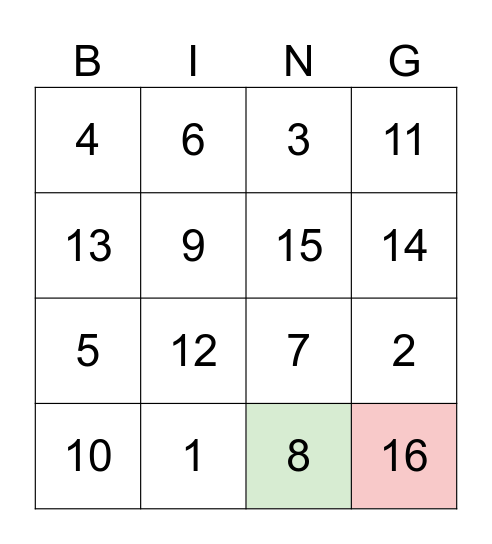 Co Worker Bingo Card